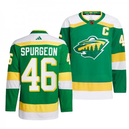 Dresovi Minnesota Wild Jared Spurgeon 46 Adidas 2022-23 Reverse Retro 2.0 Zelena Authentic - Muške